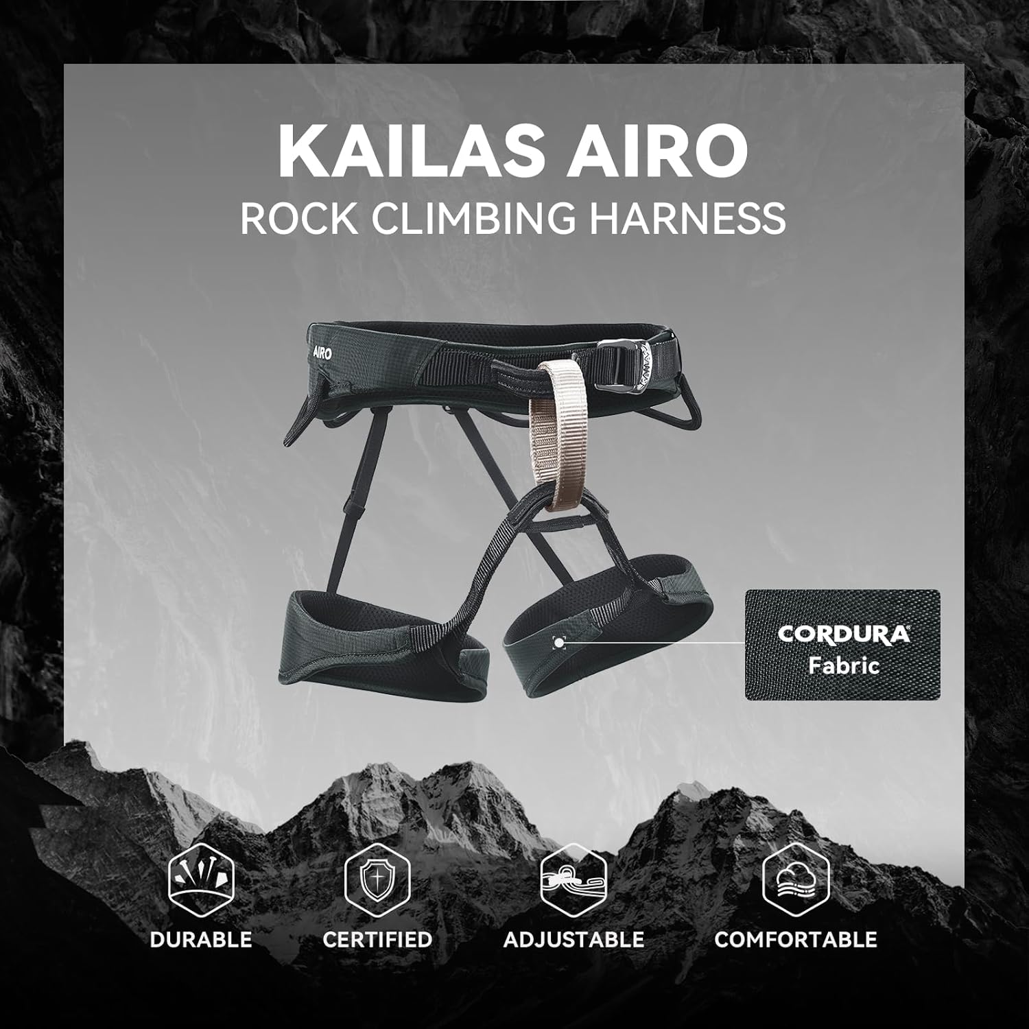 KAILAS Airo Rock Climbing Harness Men Roofing Harnesses Rescue Mountaineering Safety Belt Women Comfortable Lightweight - Image 3