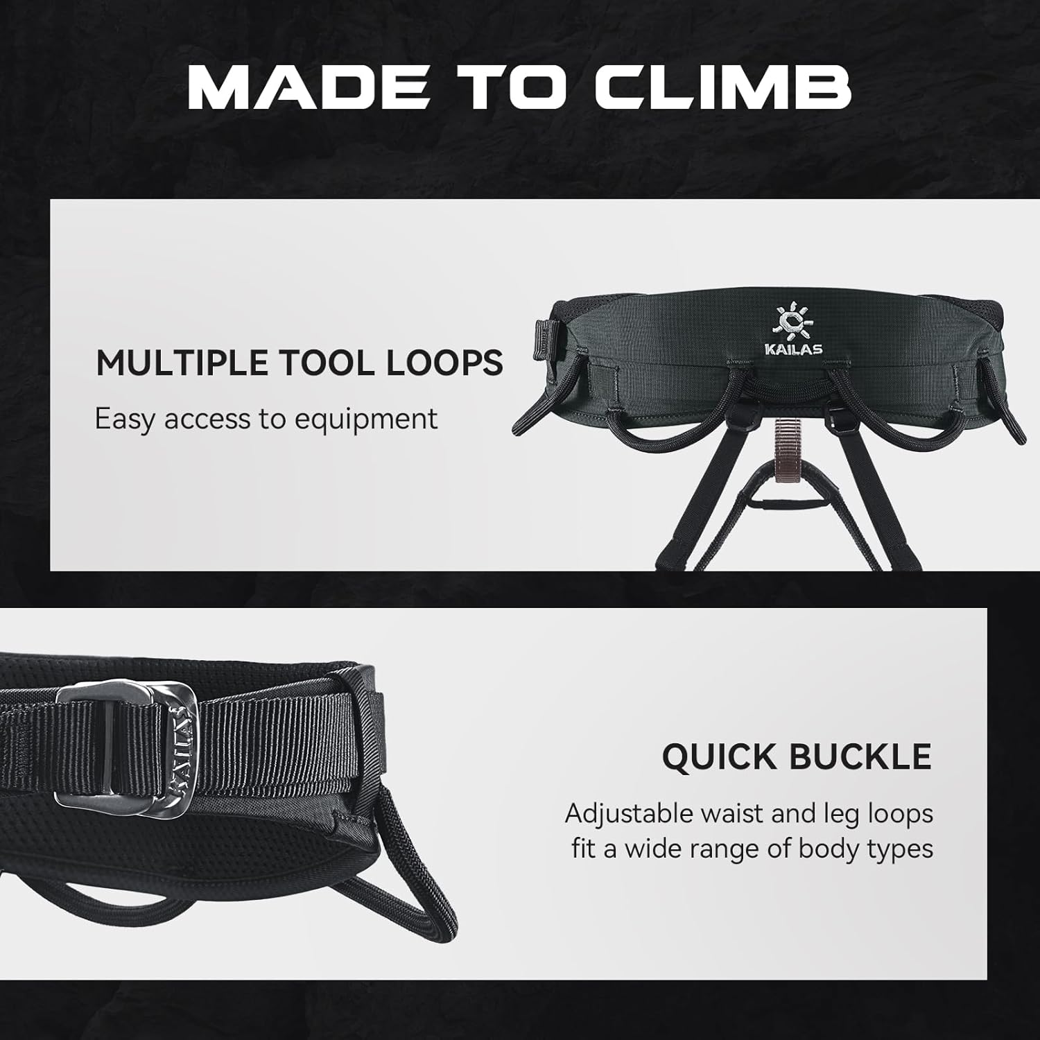 KAILAS Airo Rock Climbing Harness Men Roofing Harnesses Rescue Mountaineering Safety Belt Women Comfortable Lightweight - Image 5