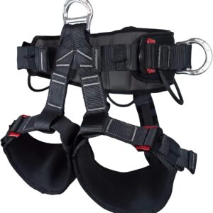 SOB Tree Climbing Harness, Adjustable Thickness Widen Protecta Safety Harness, Half Body Harnesses for Rock Climbing Rescuing Work Fire Rescuing Caving