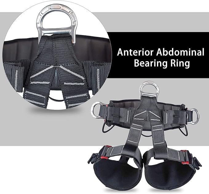 SOB Tree Climbing Harness, Adjustable Thickness Widen Protecta Safety Harness, Half Body Harnesses for Rock Climbing Rescuing Work Fire Rescuing Caving - Image 3