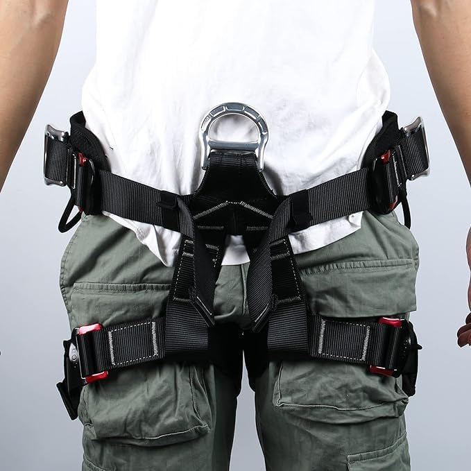 SOB Tree Climbing Harness, Adjustable Thickness Widen Protecta Safety Harness, Half Body Harnesses for Rock Climbing Rescuing Work Fire Rescuing Caving - Image 4