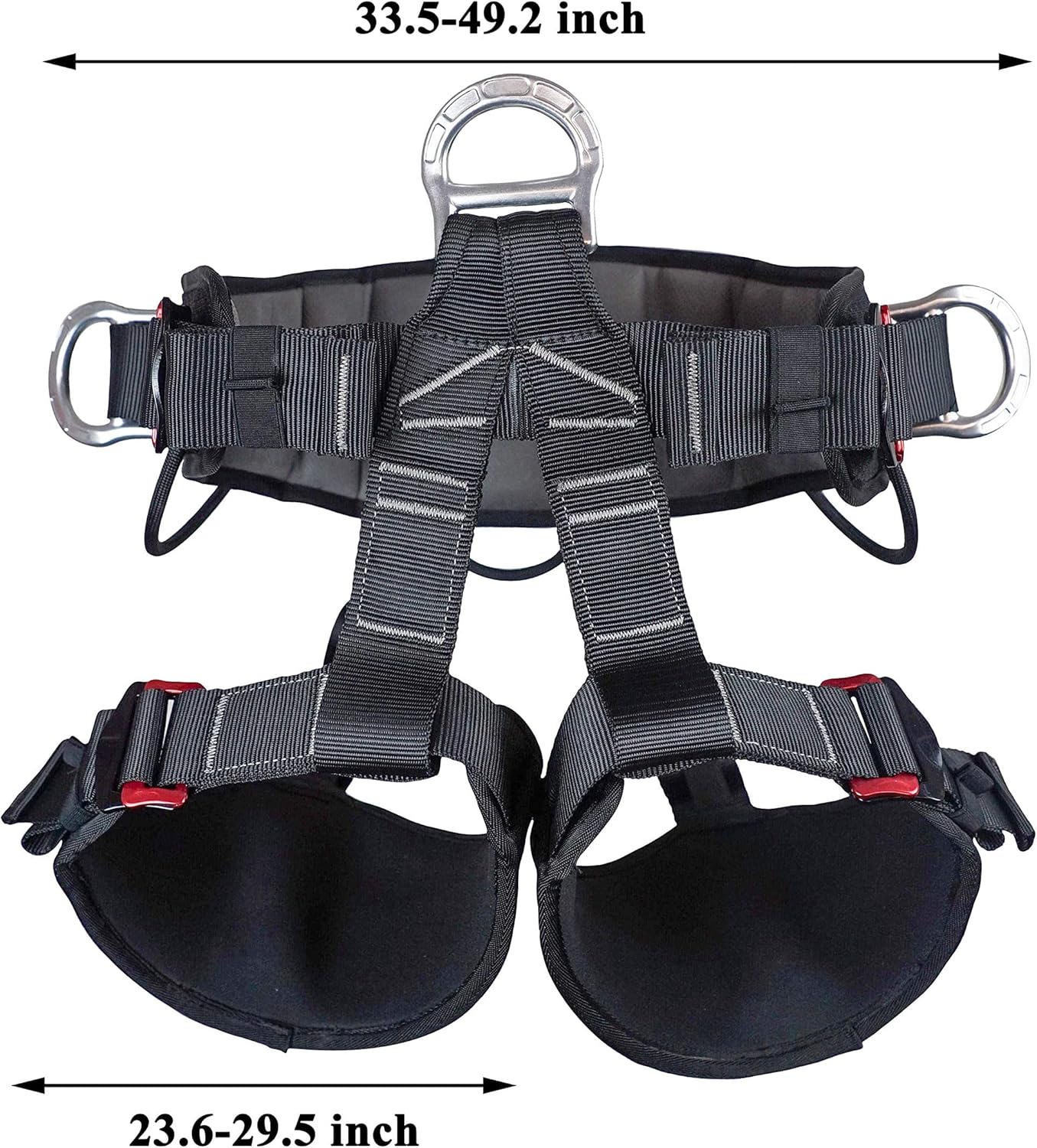 SOB Tree Climbing Harness, Adjustable Thickness Widen Protecta Safety Harness, Half Body Harnesses for Rock Climbing Rescuing Work Fire Rescuing Caving - Image 5